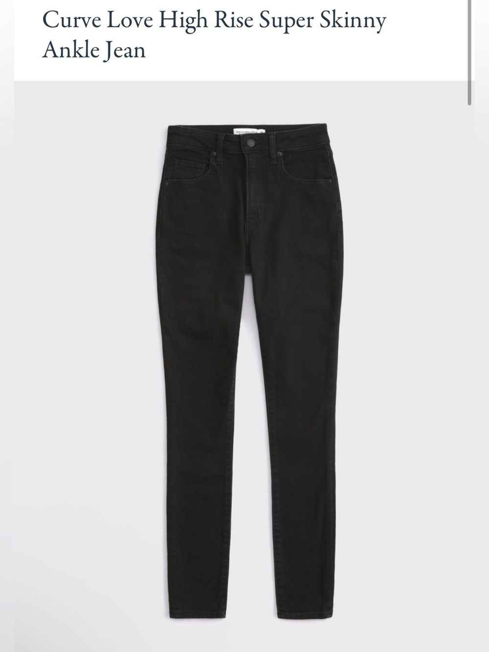Abercrombie & Fitch Black Super Skinny Ankle Jeans (Size 31 Curve)